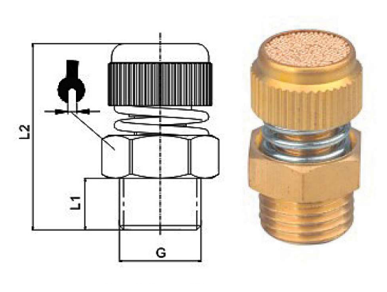 Silencer fittings QS DG